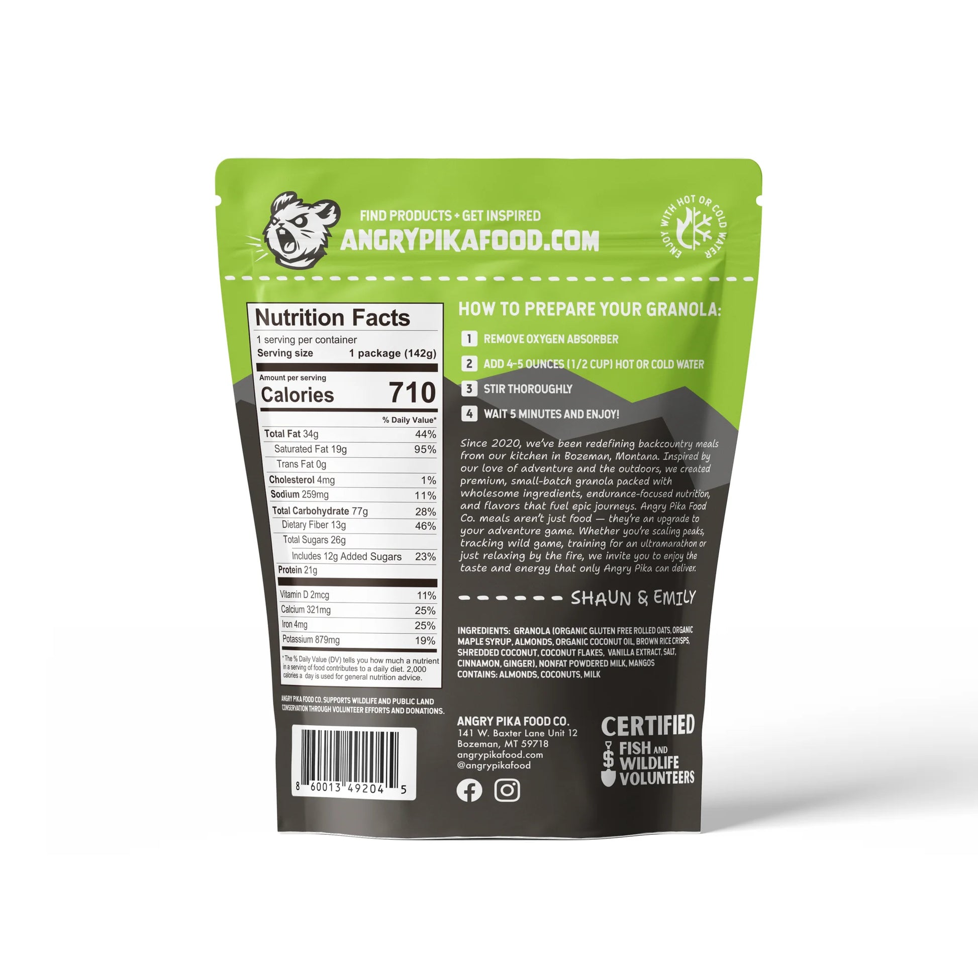 Coconut Mango Granola - Angry Pika Food Co. - Backcountry Exposure