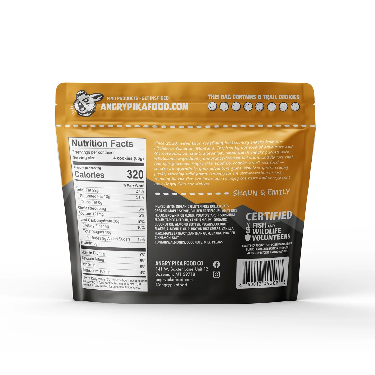 Maple Pecan Trail Cookies - Angry Pika Food Co. - Backcountry Exposure